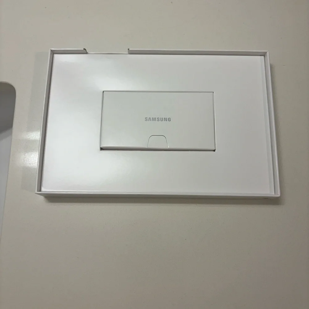 Samsung Black Tablet with Blue Display